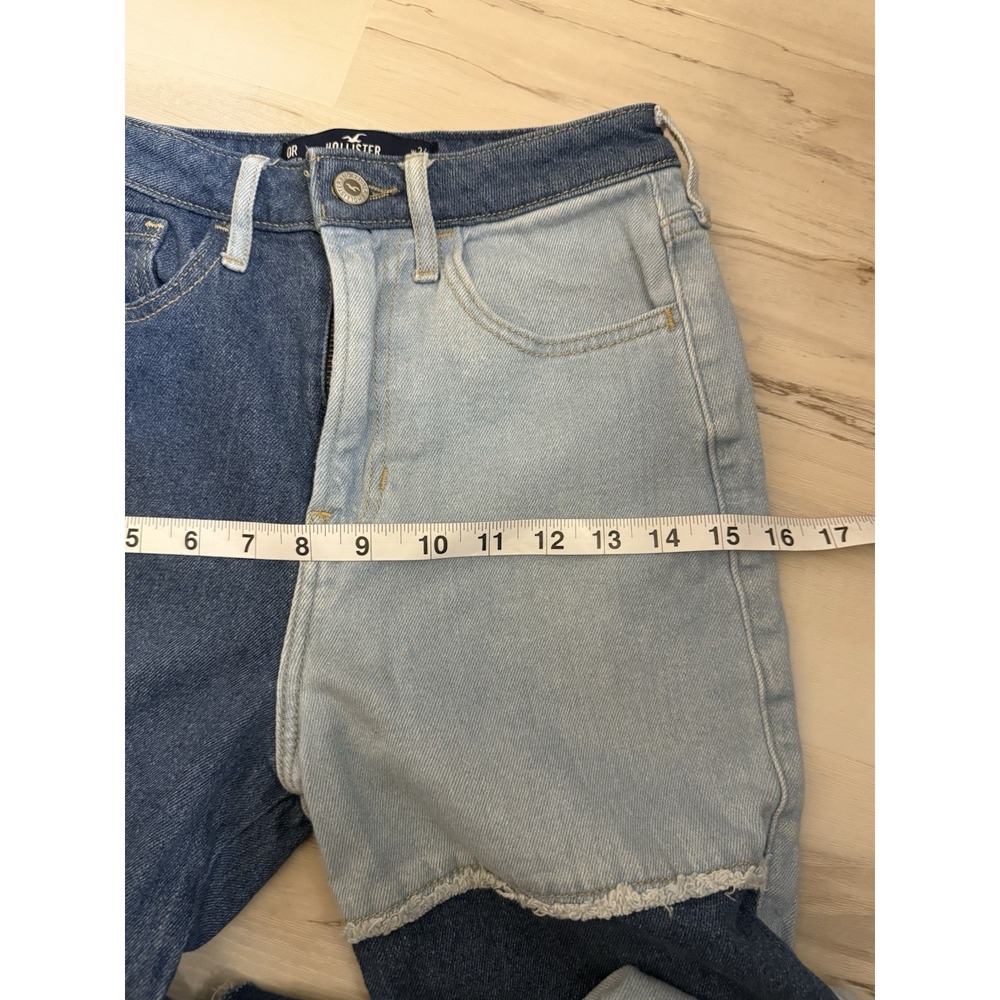Hollister Women's Ultra High Rise Vintage Straight Jeans Patchwork Size 24 - Picture 4 of 9